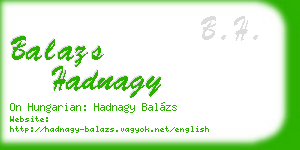 balazs hadnagy business card